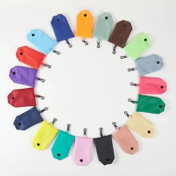 In The Case of Womens Solidcolor Ecofriendly Foldable and Reusable Shopping Bags for Polyester Travel Groceries 260316