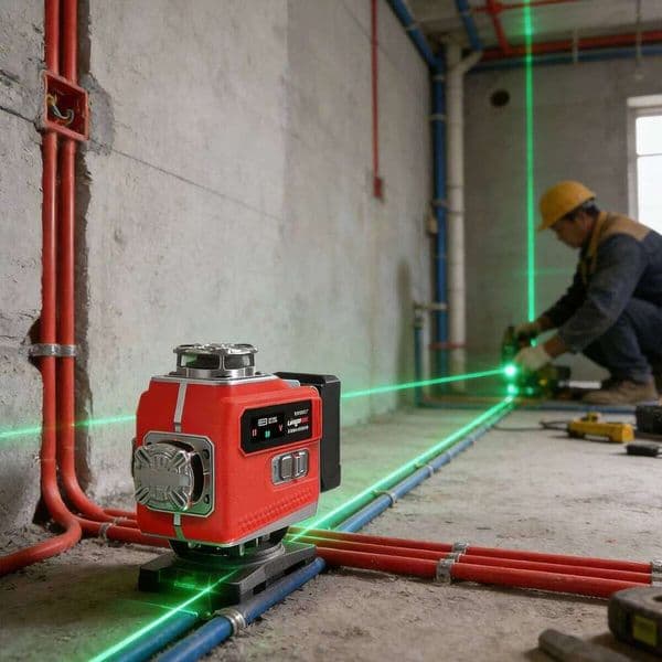 Durable Green/Red Laser Level Tool Self-Leveling Flash Aluminum Base Touch Display 3000/5000mAh for Ceiling Wall Construction 26H0318