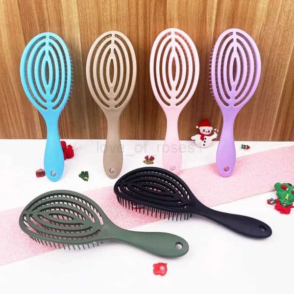 Massage Hair Comb Salon Wet Hair Brush Women Hairdressing Styling Hair Tools Anti Detangling HairBrush Wet Dry Dual Purpose Comb H260318