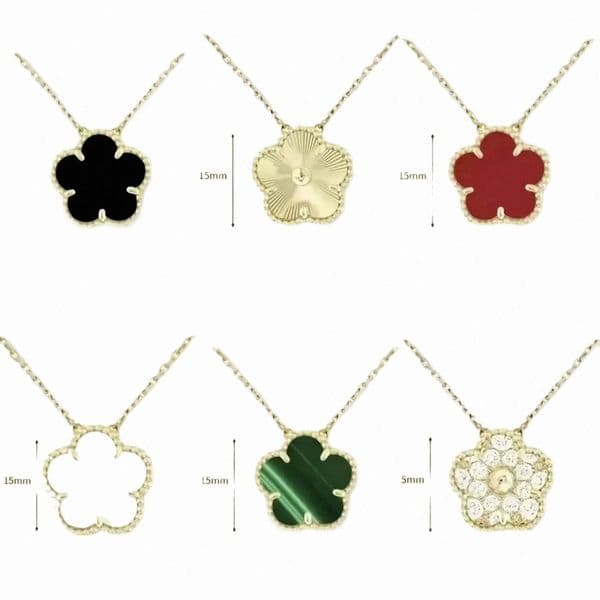 necklace designer for women Classic necklace clover 15mm stainless steel iewlery mother of pearl diamonds pendant necklace designer iewelry women gift a0DX#