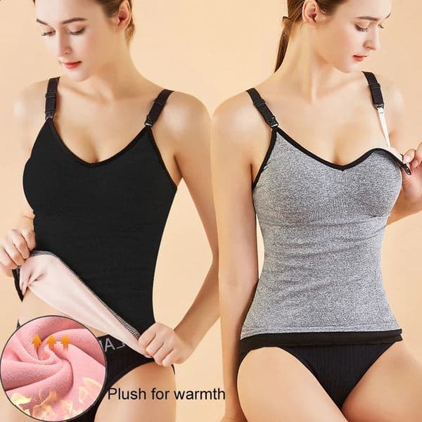 Nursing Underwear Soft and Supple Back Bottom Comfortable Padded Stretch Tank Top Suitable for Nursing Mothers 260316