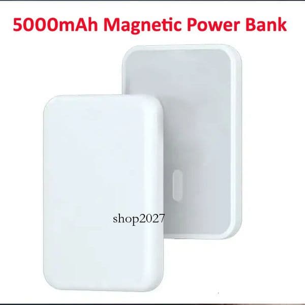SHINECON Power Bank Magnetic Battery Pack Wireless Charger 5000mAh Capacity Magnet Powerbank Fast Charging for iPhone 15 14 13 12 Pro Max Mobile Phone