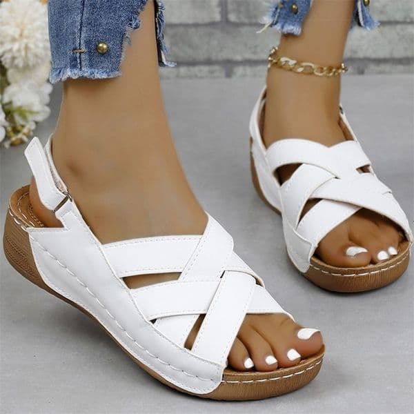 Womens Sandals Casual Heels Sandals For Summer Shoes Woman Wedges Heeled Sandalias De Mujer Lightweight Summer Footwear Women 260306CJ