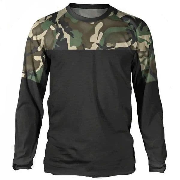 Mens loose long-sleeved sweatshirt motocross bicycle cycling outdoor casual breathable quick-drying long-sleeved T-shirt 260309