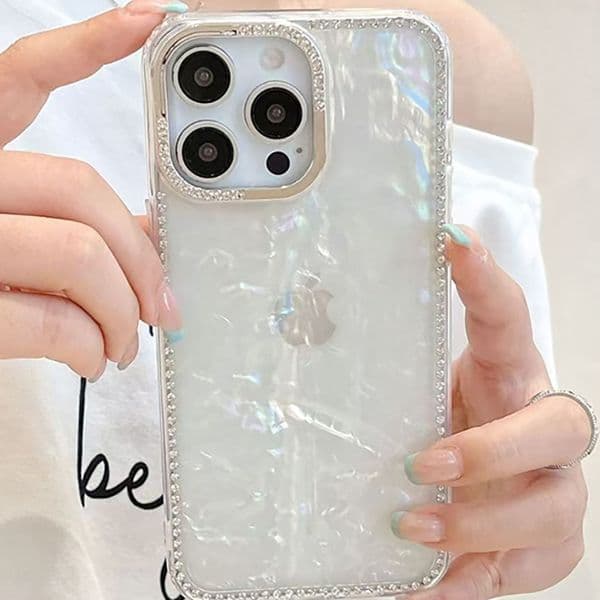 Shell Pattern Phone Case For Iphone 17 16 15 14 13 Pro 12 11 Max Plus 16Pro Diamond Bezel 17Promax Phone Case 16Promax Dazzle Color 15Promax Cover 14Promax 17Pro Shell