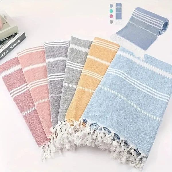 1pc Turkish Cotton Beach Towel Oversized And Sand Free Quick DryTowel Beach Blanket For Bathing Swimming 3971 In BathroomA 260318BJ