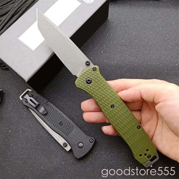 3Models 537 AXIS Folding Knife 3.34 CPM-3V Tanto fixed blade knife pocket knife Plain Blade, Nylon Fiber couteau Handles - 537GY-1