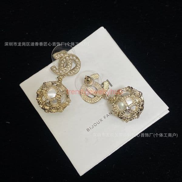 cc earrings designer earring Hydrangea earrings hollow pearl earrings accessories channels jewelry