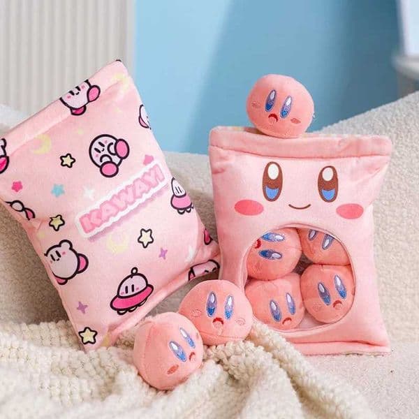 Anime Kirby Plush Toy Pudding Candy Bag Kawaii Cute Mini Pink Stuffed Doll Room Decor Pillow Peluche Xmas Birthday Gift for Kid L25121272JQ