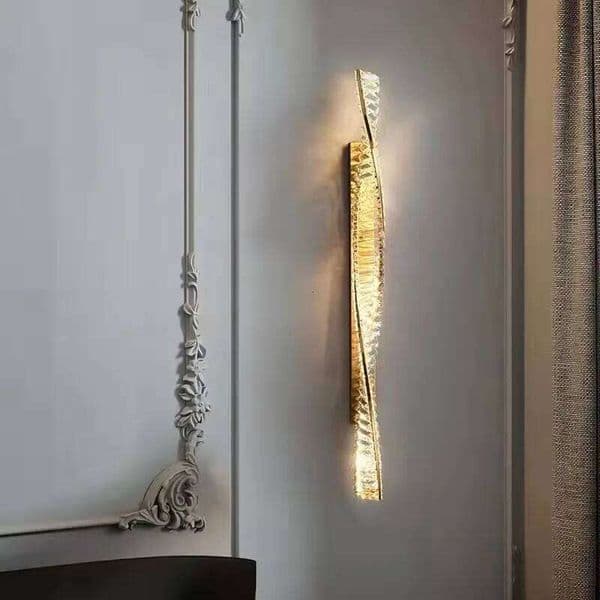 Irregular Crystal Led Lamps Modern Long Lamp Luxury Lustre Wall Scones Home Hallway Decor Indoor Bedside Light Fixture 26Y0318