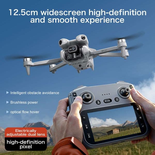Cross-Border GT50 Drone Remote Control With Screen HD Aerial Photography Brushless Obstacle Avoidance ESC Quadcopter Airplane Kuhangxin 11