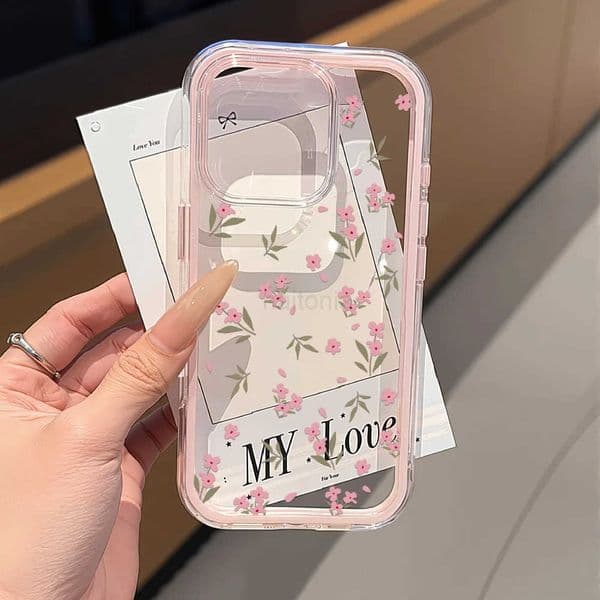Transparent Flower Phone Case For iPhone 15 Pro Case iPhone 16 11 12 13 14 17 Pro Max 17 Air Soft Silicone Shockproof Cover H260318