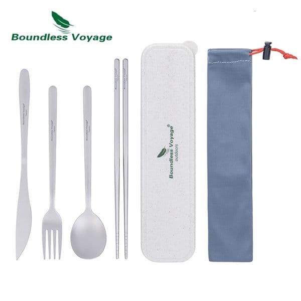 Boundless Voyage Camping Flatware Tableware Utility Cutlery Set Chopsticks Knife Fork Spoon Set 260306