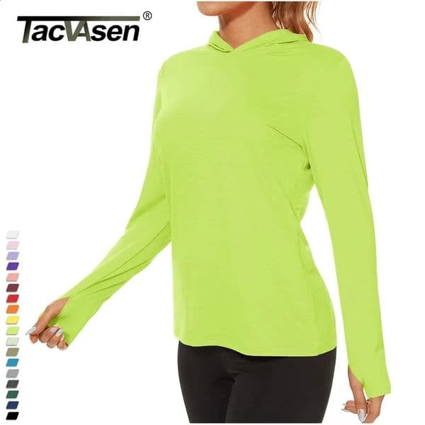TACVASEN Summer UVSun Protection Outdoor Hooded Tshirt Womens Hoodie Shirt UPF 50 Long Sleeve Fishing Hiking Athletic Shirts 260318