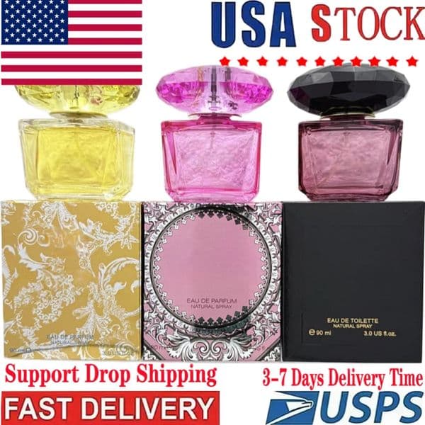 USA 3-7 Days Delivery Women Perfume Bright Crystal Cologne Spray Long Lasting Smell Fragrance EDP Body Mist Parfum for Female e2d