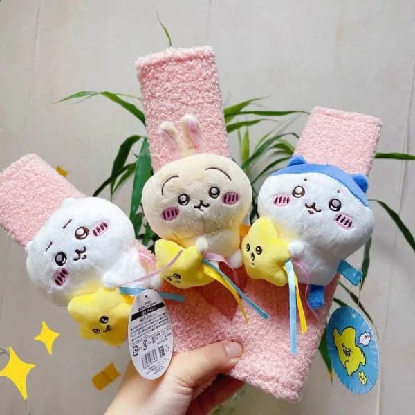 Chiikawa Car Seat Belt Shoulder Guard Children Shoulder Pad Car Accessories Anti-Wear Cartoon Hachiware Usagi Girl Car Gift 260313