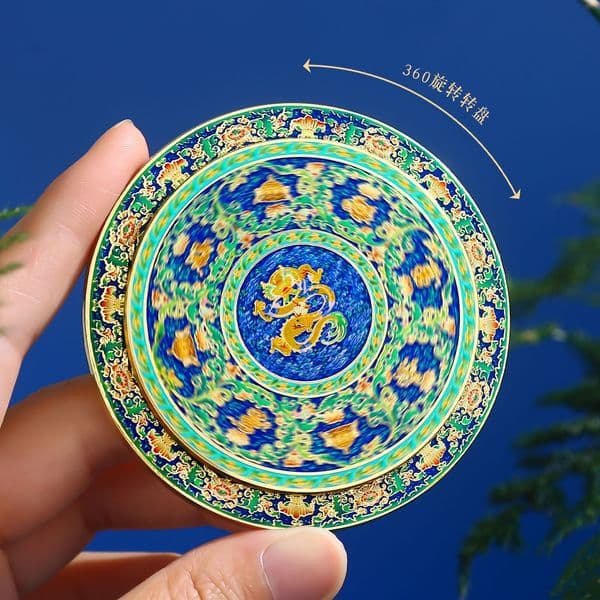 Bestseller New Lotus Dragon Rotating National Trend Museum Metal Refrigerator Magnet, Beijing Tourist Souvenir ddmytues