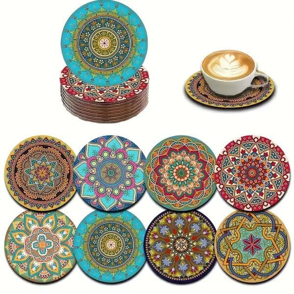 Ceramic Non-Slip Absorbent Heat Insulation Cork MDF Coaster Custom Ddmynov