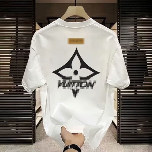 Designer Short Sleeve Knitted Shirt Round Neck Cotton Loose Summer Half Sleeve Fashion American Men's Knitted Shirt