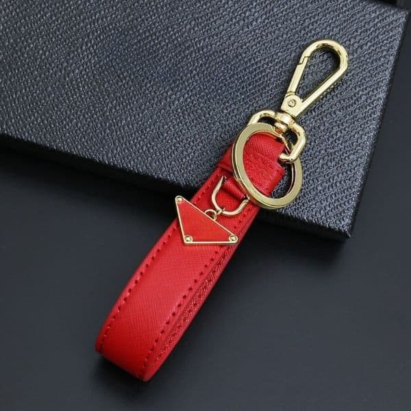 Top Quality Men's Keychain Genuine Leather Designer Key Ring for Couple Car Keychain Stainless Steel Classic Fashion Bag Charm Luxury Gift with Box