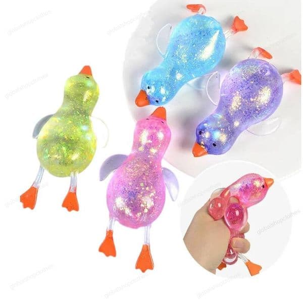 Needoh Maltose Colorful Aurora Duck Squeeze Soft Cute Animal Stress Relief Decompression Stretch Toy for Adults And Children Gift