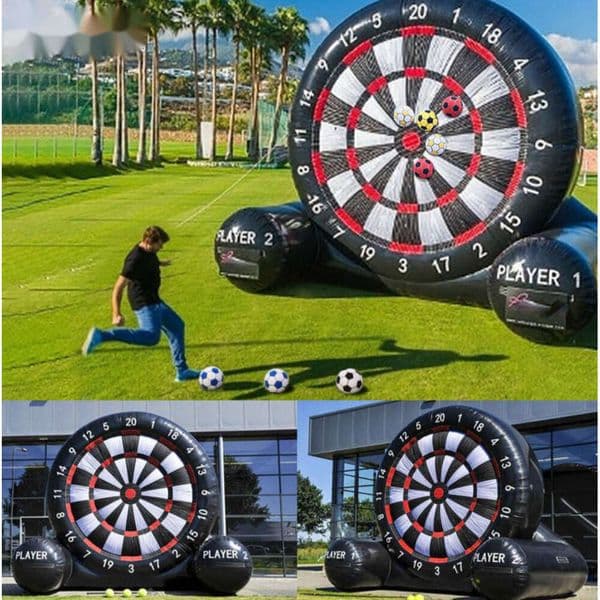 Activities 4M 13Ft Tall Giant Inflatable Soccer Foot Darts Kids And Adults Kicking Dartboard Carnival Sport Games