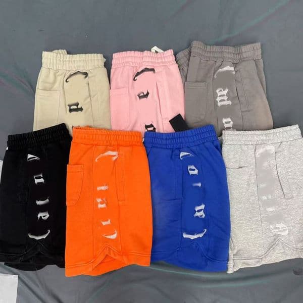 High Street Men's Shorts Summer Sport Casual Embroidered Cotton Drawstring Shorts Straight Leg Pants
