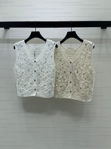 2026 Early Spring Latest Series Hook Flower Hollow Knitted Vest