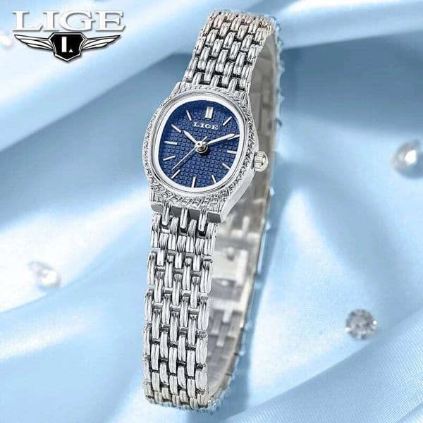 LIGE 2026 New Luxury Brand Womens Watch Fashion Elegant Quartz Wristwatches 30M Waterproof Steel Watches Ladies Gift Reloj Mujer