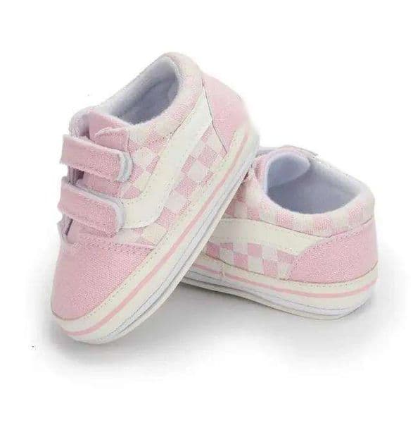 Boy Girl Meckior Canvas Sneakers NonSlip Rubber Sole Plaid Stripes First Walkers Infant Baby Unisex Casual Shoes