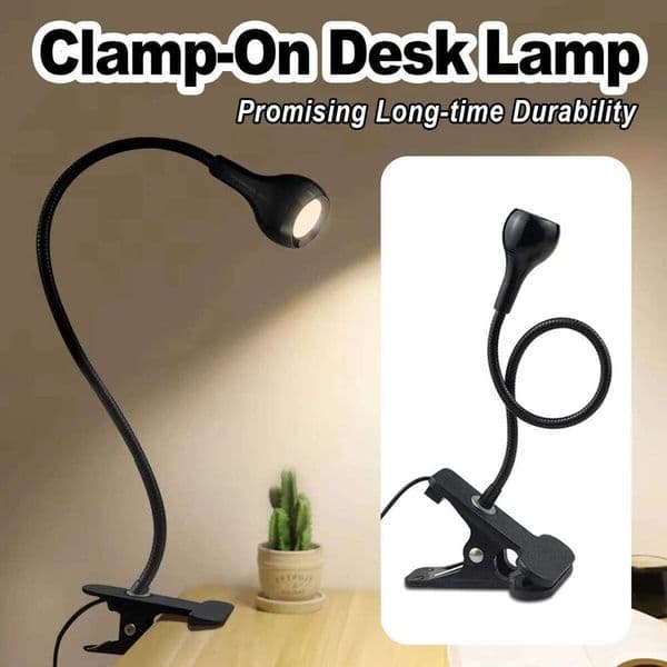 Usb Led Clip On Desk Lamp Reading Book Light Clip-on Night Lights Gooseneck Table Study Read 5v Cold White 360clip-on For/table 26Y0319
