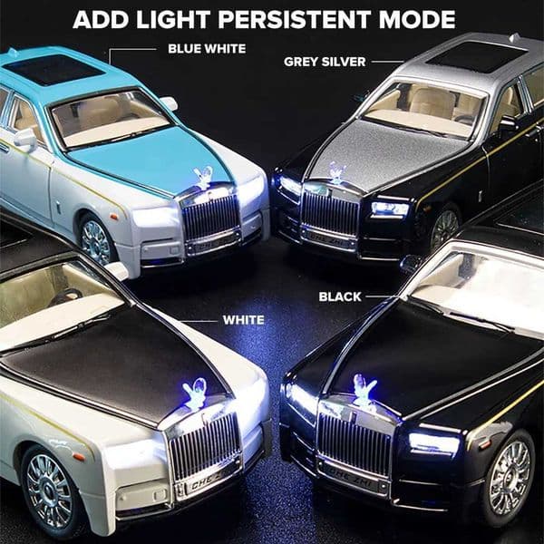 Scale 1/24 Rolls Royce Phantom Metal Diecast Alloy Toys Cars Model With Sound For Boys Children Kids Toy Vehicles Collection L260319 C260323