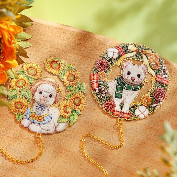 Bestseller AR Metal Bookmarks with Cute Panda Capybara Designs, Corporate Commemorative Cultural and Creative Gift Box ddmytues