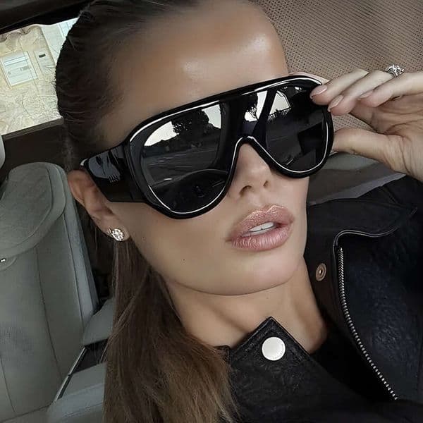 Oversized Frame One-Piece New Sports Protection European And American Trendy Personality Sunglasses For Driving Chunjinqiuli