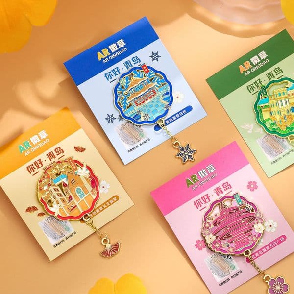 Bestseller Qingdao Attractions Metal Badge May 4th Square Zhanqiao Hui Lank Pavilion Classical Chinese Style Travel Bag Decoration Brooch ddmytues