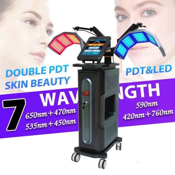 CE Certified PDT Pnewodynamic Therapy Skin Rejuvenation Pore Shrinking Wrinkle Removal Anti-Pigmentation Skin Beauty Dual PDT Lamps Machine