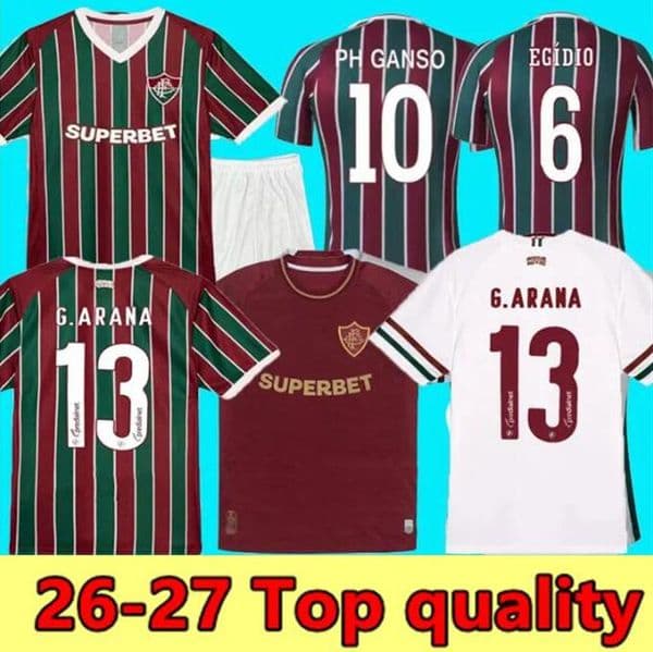 26/27 Fluminense Soccer Jerseys FC MARCELO NINO FELIPE MELO G.CANO ARIAS FRANCA KENNEDY Home Away Football Shirt