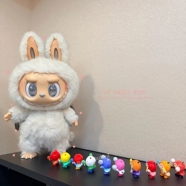 High Quality The Monsters Labubu Large Size Zimomo Angel In Clouds 58cm Giant Vinyl Plush Doll Soft Stuffed Collectible Figure Toy Desktop Ornament YIZHIXING