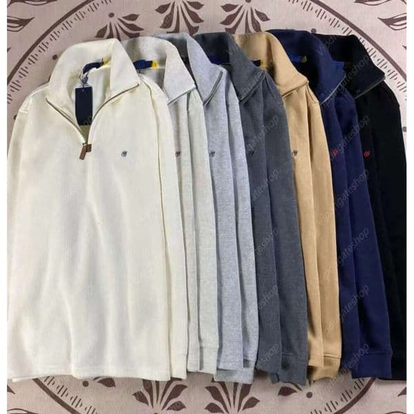 Mens Polo Sweater Designer Mens Sweaters Wool Casual High Quality Pull Half Zip Women Hoodie Poloes Jacket Winter Long Sleeve Sweater Pullover Size S-2XL