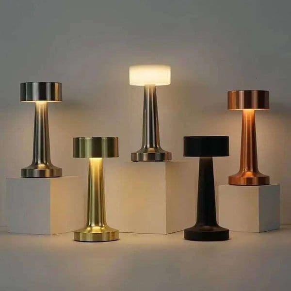 Retro Lamp Metal Touch Decor for Bar Coffee Table Restaurant Decoration Light Desk LED Rechargeable Night Lights Bedroom 26W0319