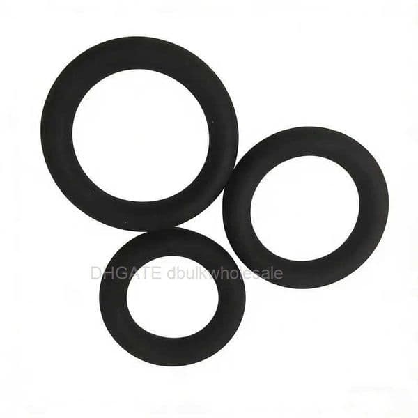 3 PCS Silicone Penis Cock Rings Male Delay Ejaculation Scrotum Testis Restraint Adult Games Sex Toys for Men 2027XSZB