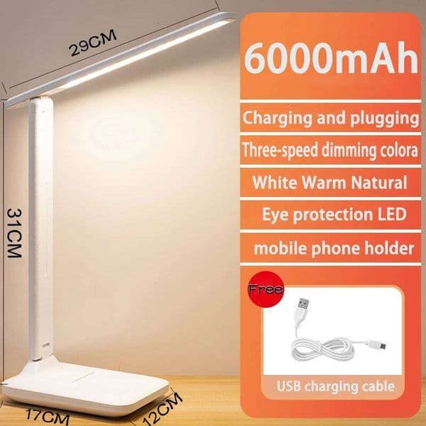 6000mAh Portable Touch Dimming Table USB Rechargeable Eye Protection For Bedroom Reading Desk Lamp Bedside Night Light 26H0319