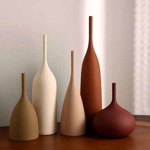 Nordic Minimalist Morandi Vase Vintage brushed texture ceramic vase Home Decoration 26W0319