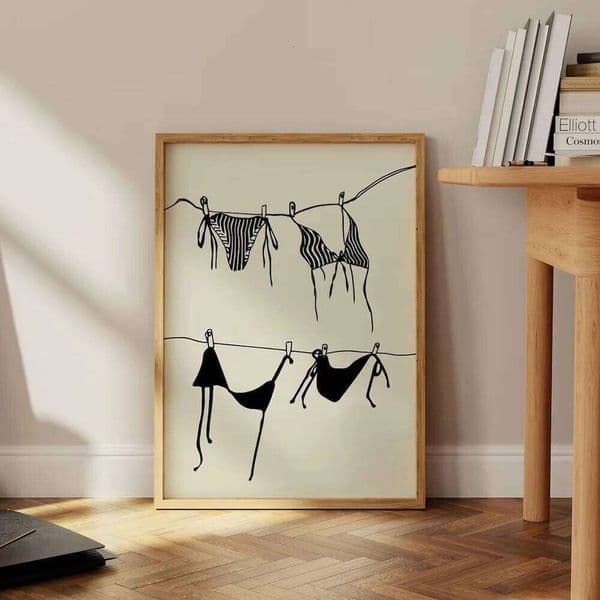 Modern Trendy Beige Girly Bikini Hanging Coquette Wall Art Prints Canvas Painting Poster Picture For Living Room Home Decor 26Y0319