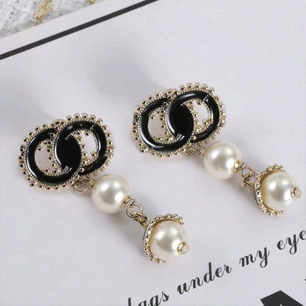 Designer jewelry pearl Dangle earrings Luxury diamond Stud earrings brand women's Gold and silver Dangle earrings Gift