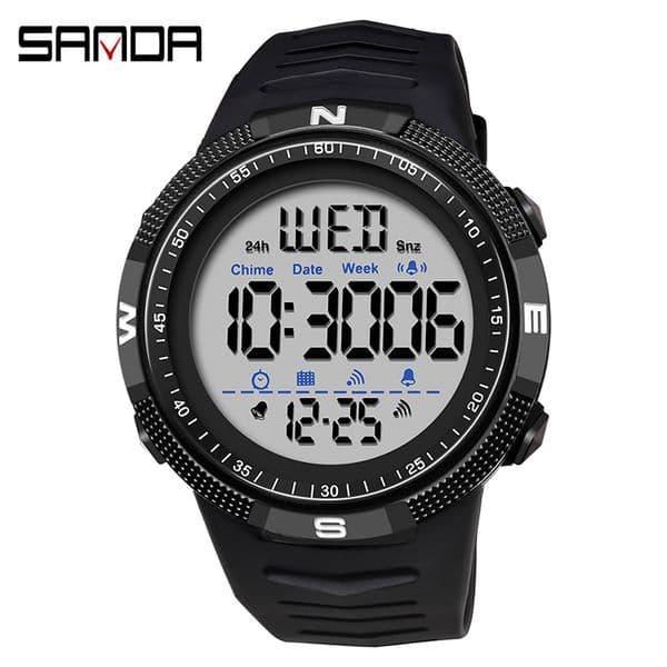 Sandaya DHgate sells 6014 electronic men's watch single display fashion trend middle school student watch night light waterproof watch 007watchs