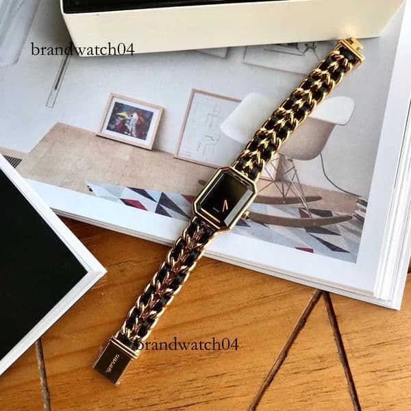 CC Designer Women wristwatch Women's with Braided Strap, Retro for Women, Style Black and Gold Vintage Watch