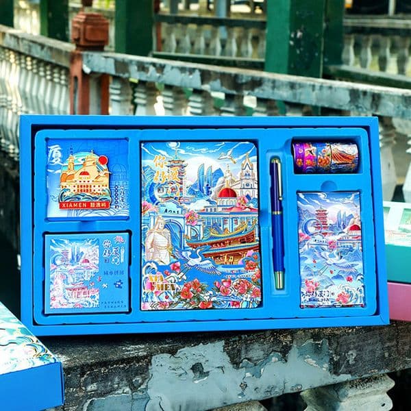 Bestseller Xiamen refrigerator magnets, tourist souvenirs, wholesale city scenery planner, sticky notes, tape, cultural and creative gift boxes ddmytues