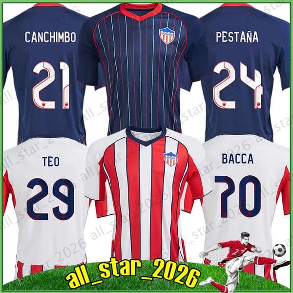 4XL 26-27 Junior de Barranquilla soccer jerseys L.MURIEL TEO C.BARRIOS CANCHIMBO J.ZIDANE MARTINEZ BACCA HAROLD CAICEDO 2026 Men kids kit set socks Football Shirts
