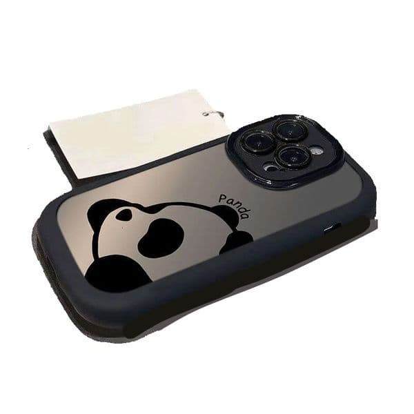 Phone Case Cartoon Panda Cute Style For Apple 17 16 Matte Silicone 15 Pro Max